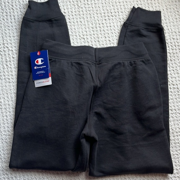 Champion  power blend joggers  Black Sweatpants  elastic drawstring waist Size S - Picture 9 of 16